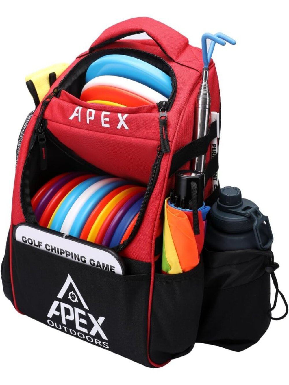 Large Disc Golf Backpack - Holds 21+ Discs, Durable, Lightweight, Multiple